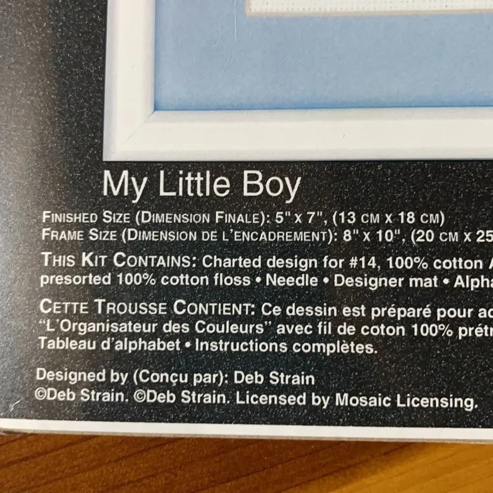 Weekenders “My Little Boy” Counted Cross Stitch w/Mat NEW
